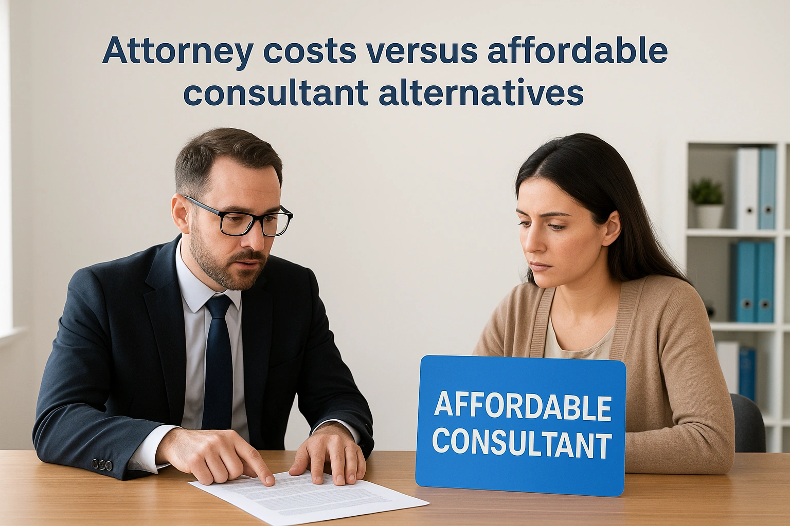 Attorney costs versus affordable consultant alternatives