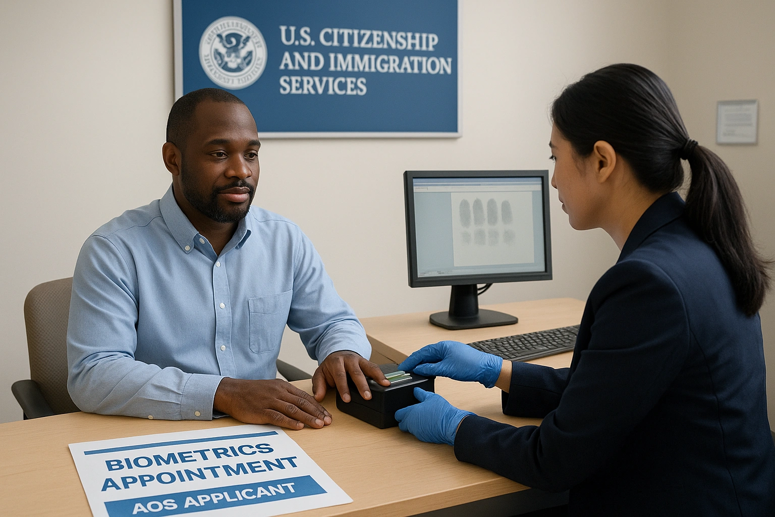 Biometrics appointment for AOS applicants