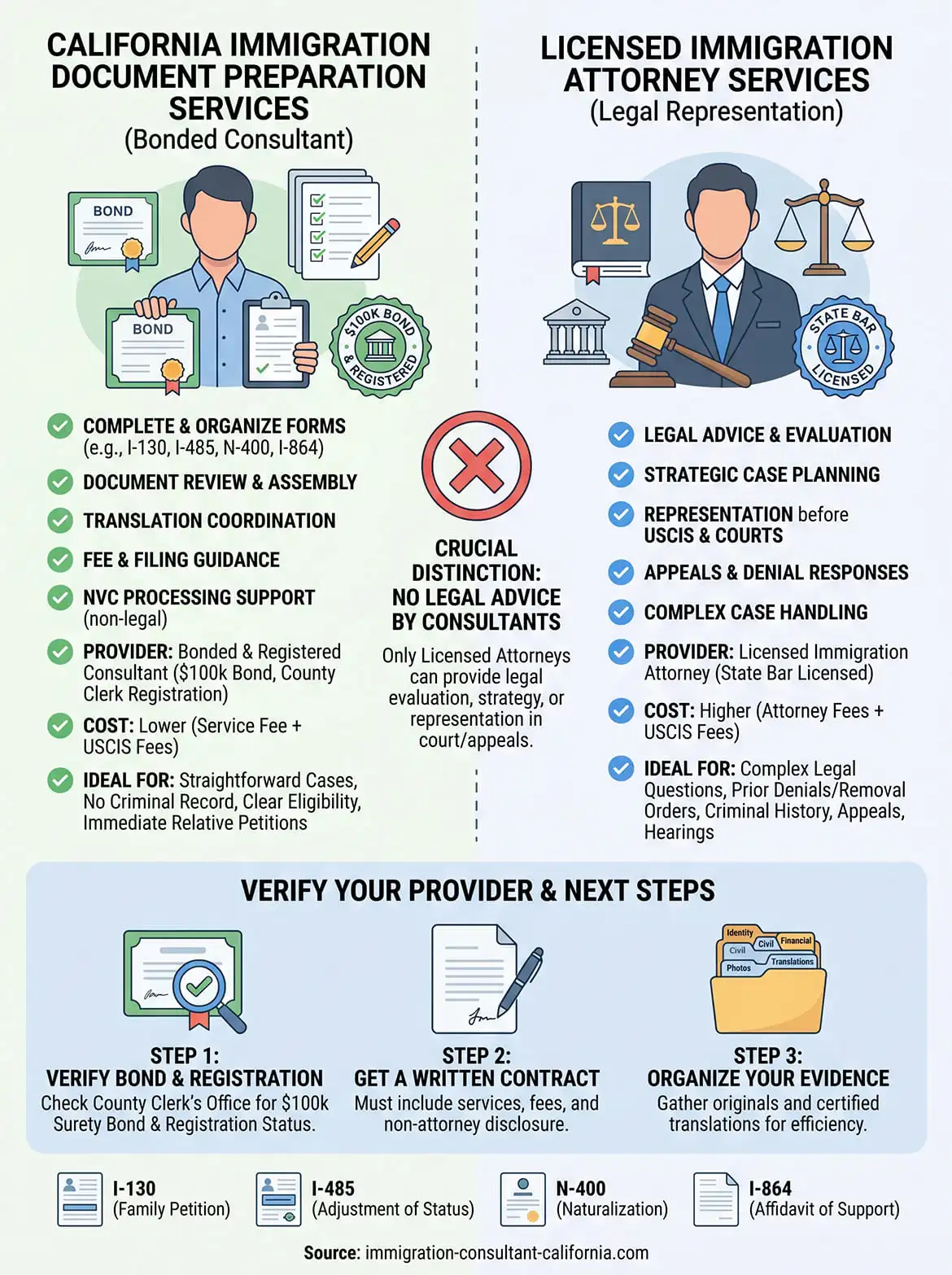 california immigration document preparation services infographic