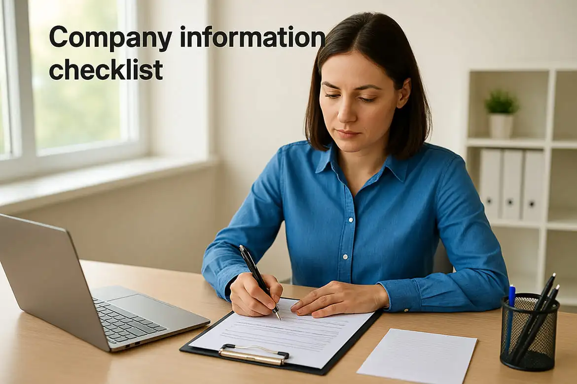 Company information checklist