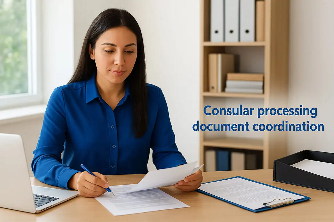 Consular processing document coordination