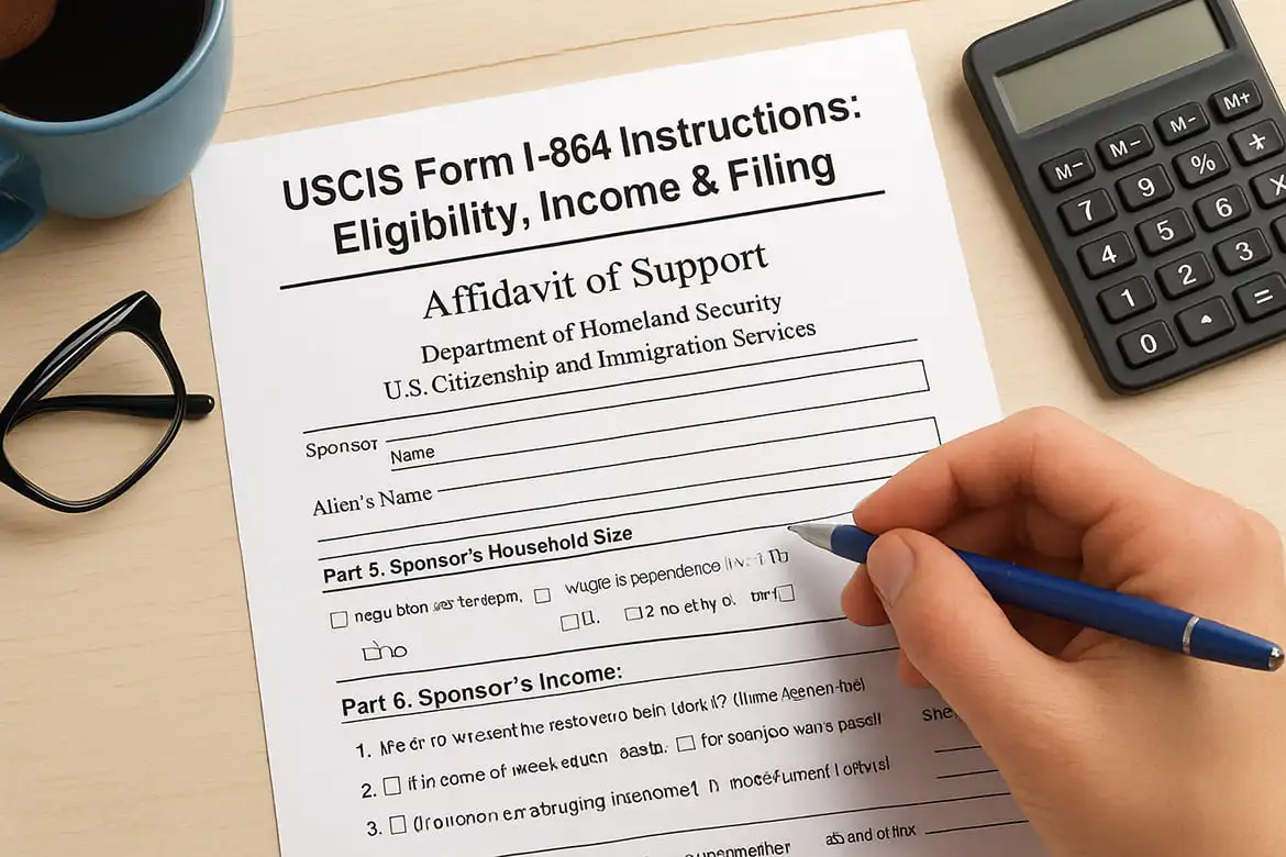 USCIS Form I-864 Instructions: Eligibility, Income and Filing