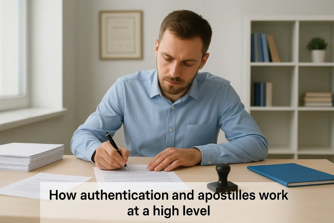How authentication and apostilles work at a high level
