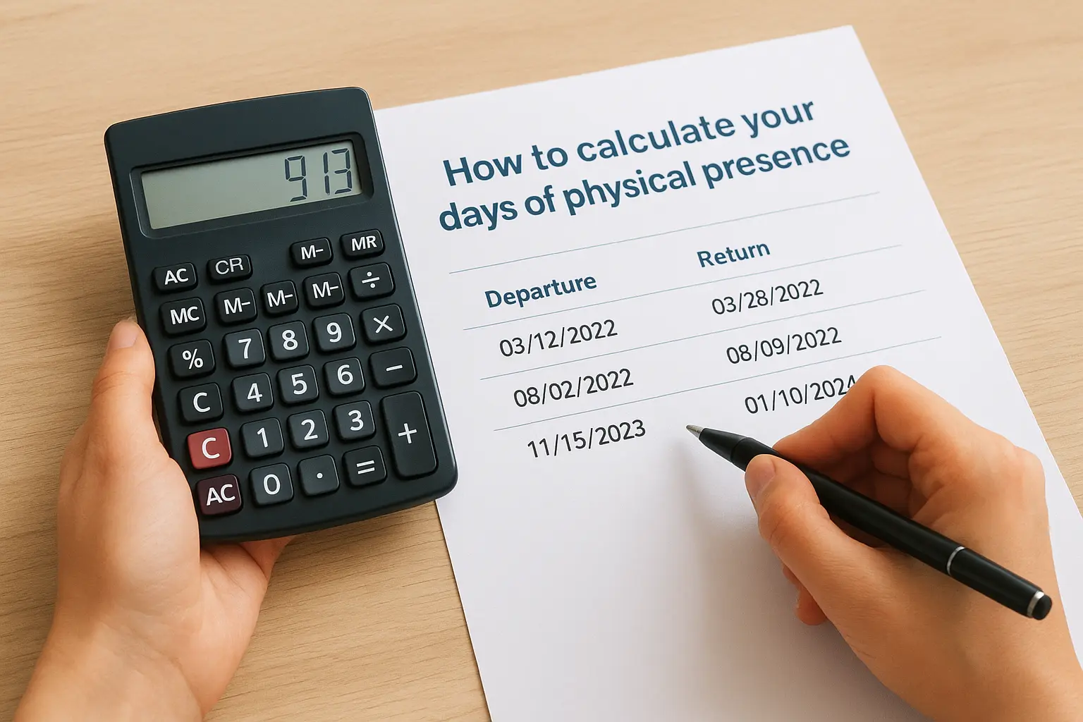 How to calculate your days of physical presence