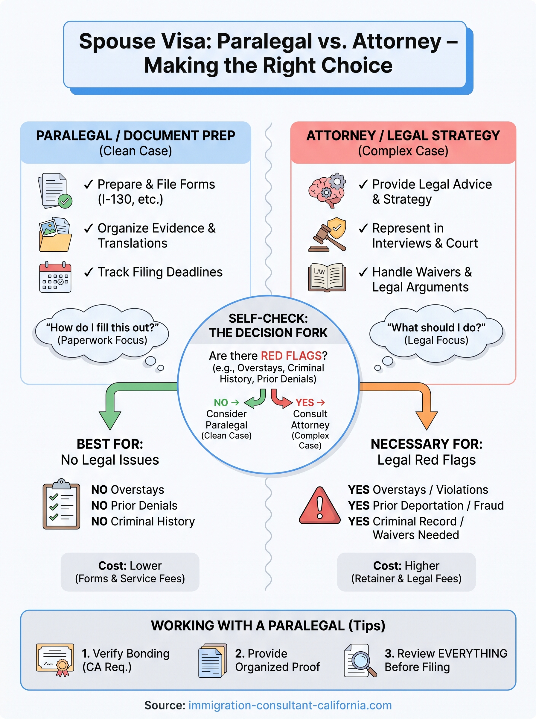 immigration paralegal for spouse visa application infographic