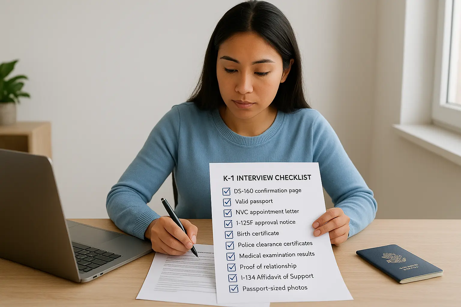 K-1 interview checklist for 2026