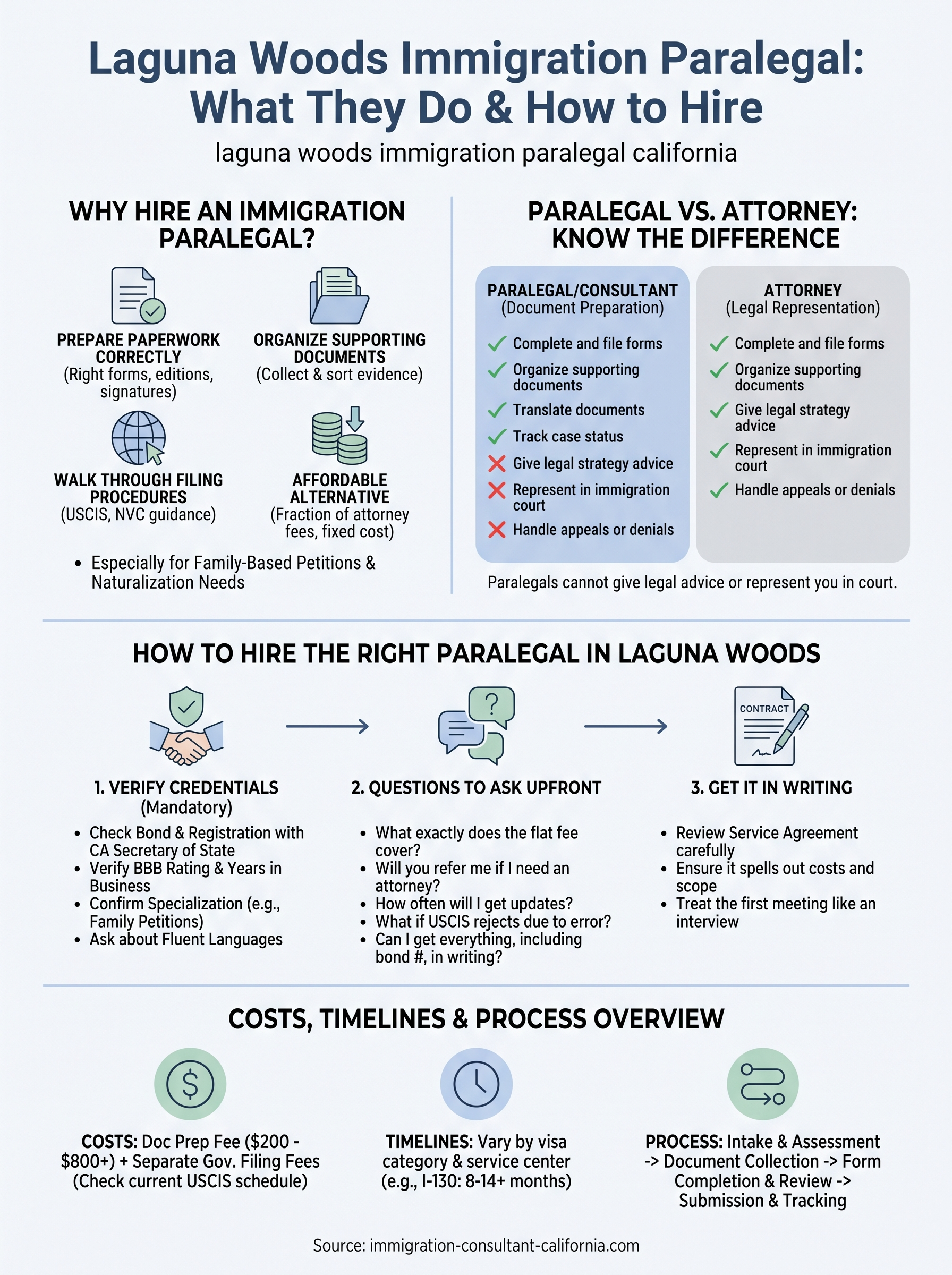 laguna woods immigration paralegal california infographic