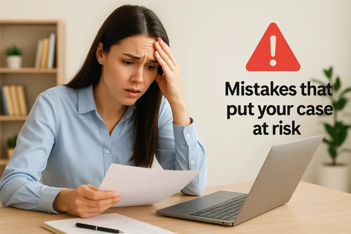 Mistakes that put your case at risk