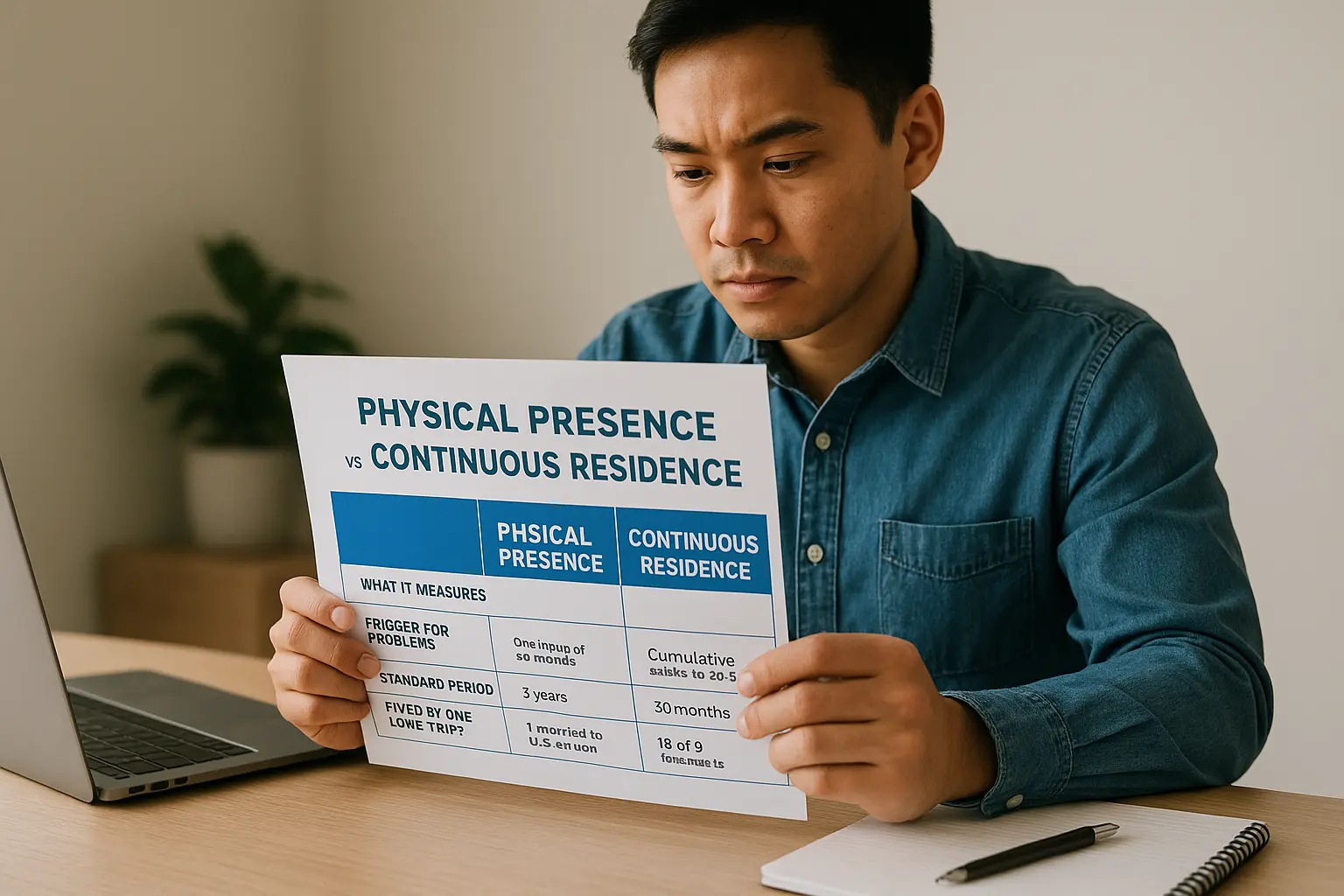 Physical presence vs continuous residence explained