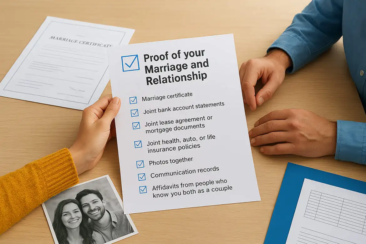 Proof of your marriage and relationship