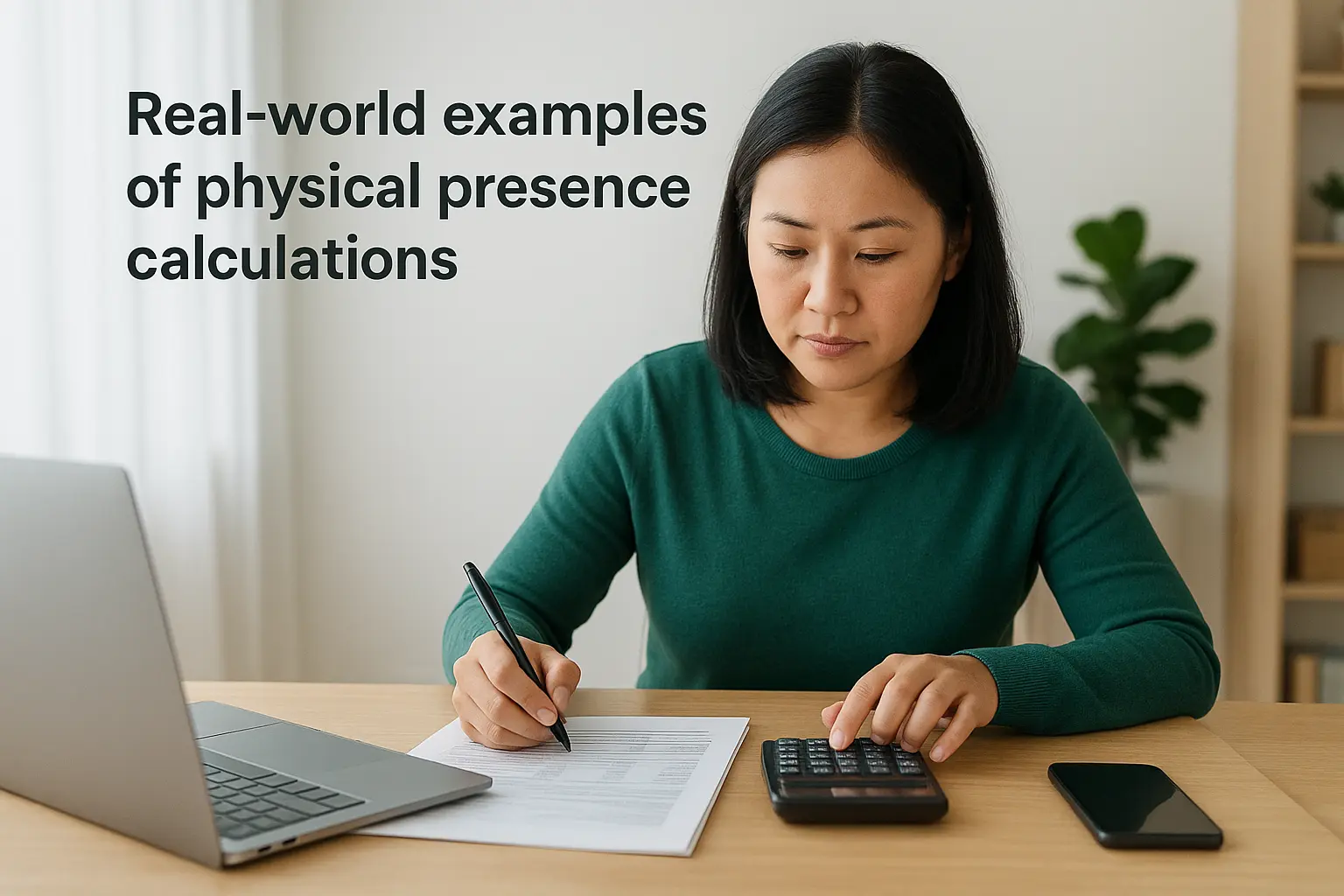 Real-world examples of physical presence calculations