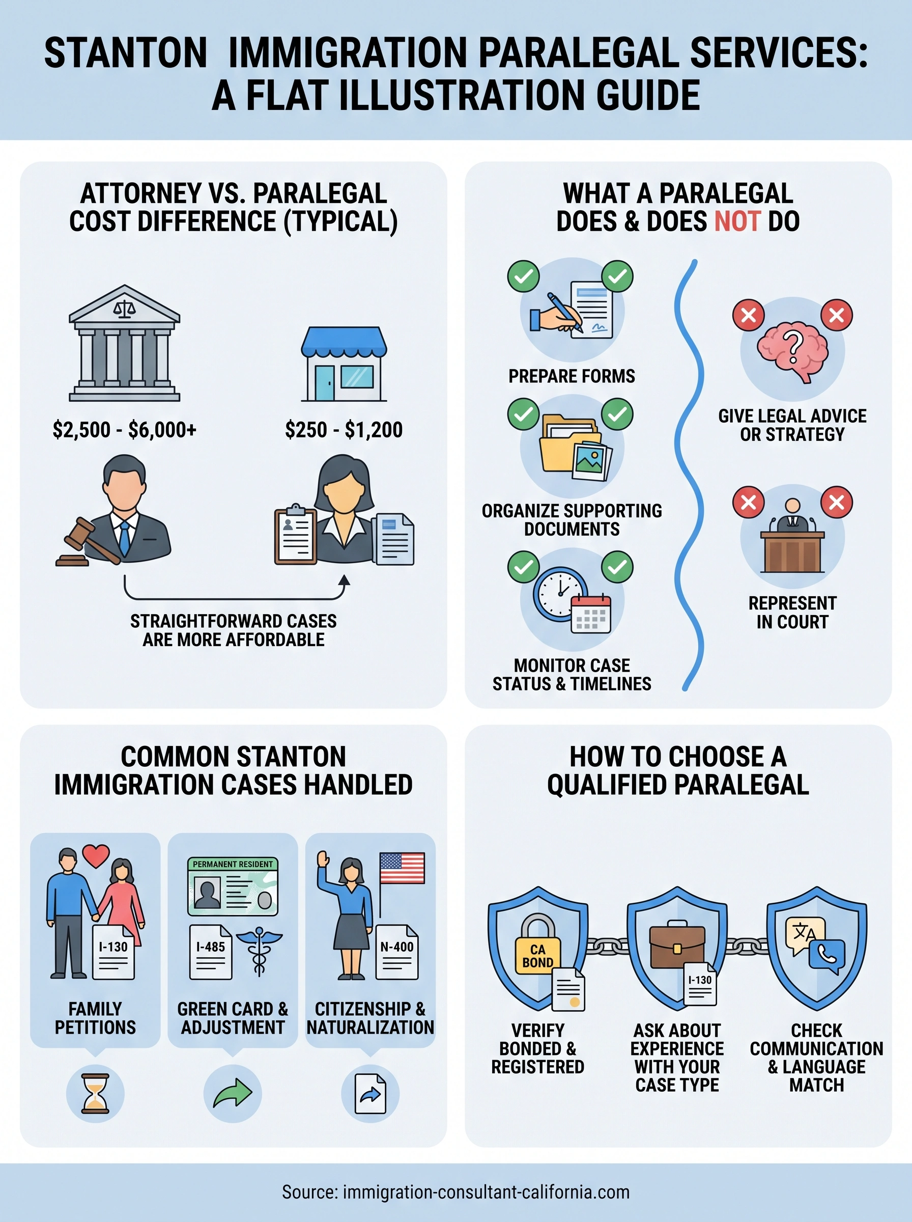 stanton immigration paralegal california infographic