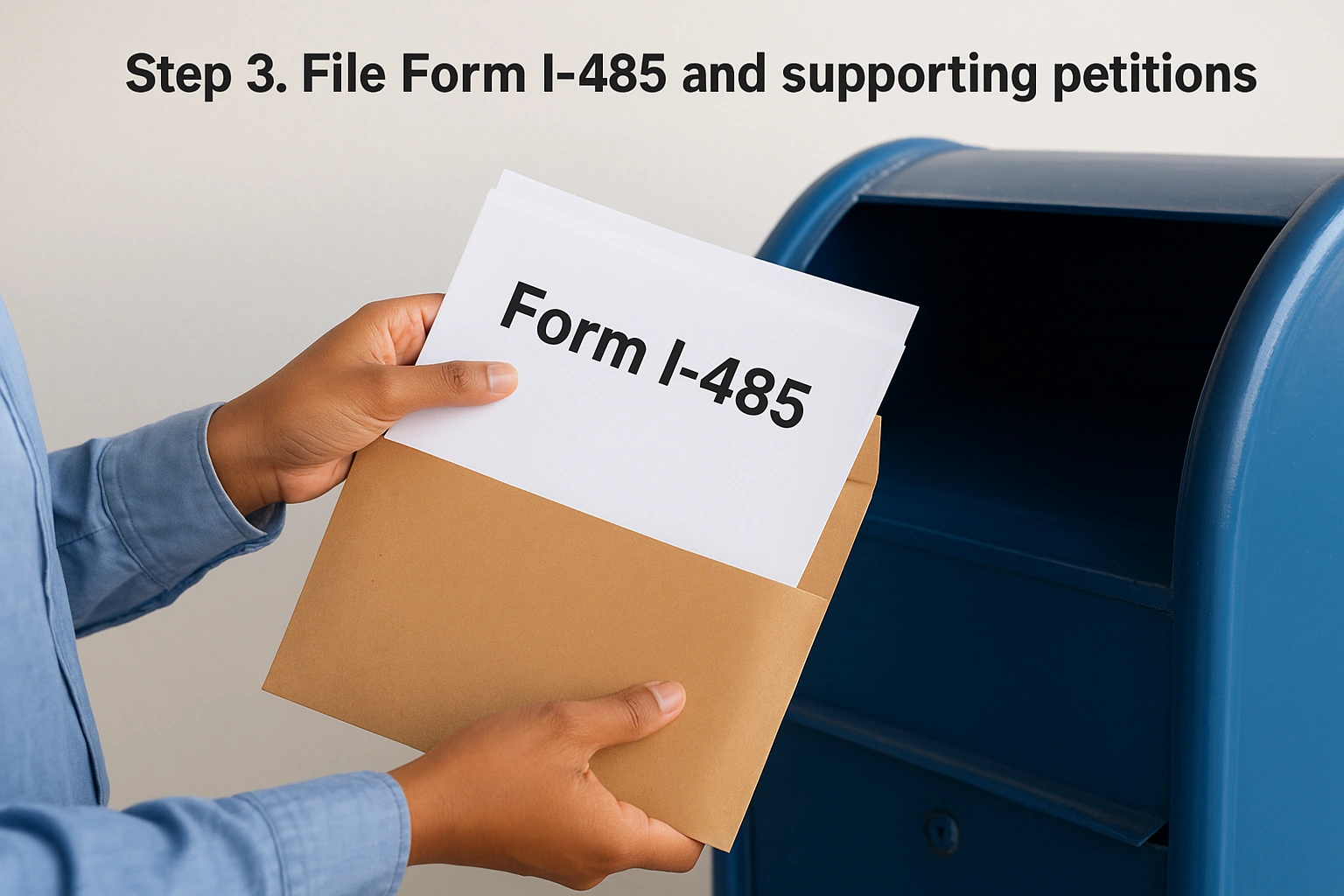 Step 3. File Form I-485 and supporting petitions