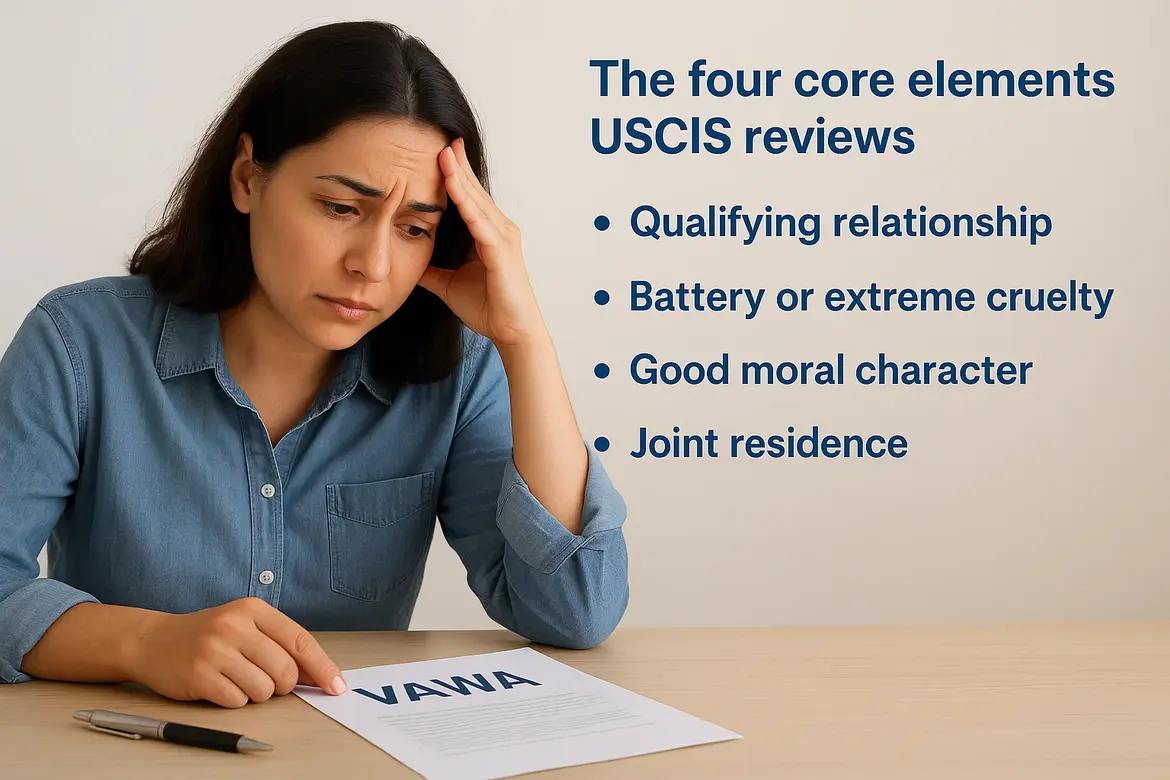 The four core elements USCIS reviews