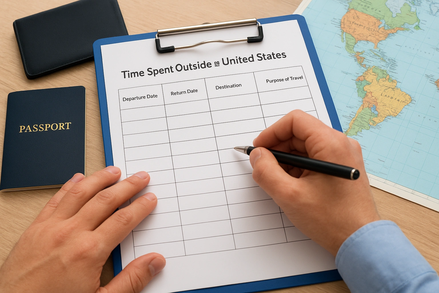 Time spent outside the United States