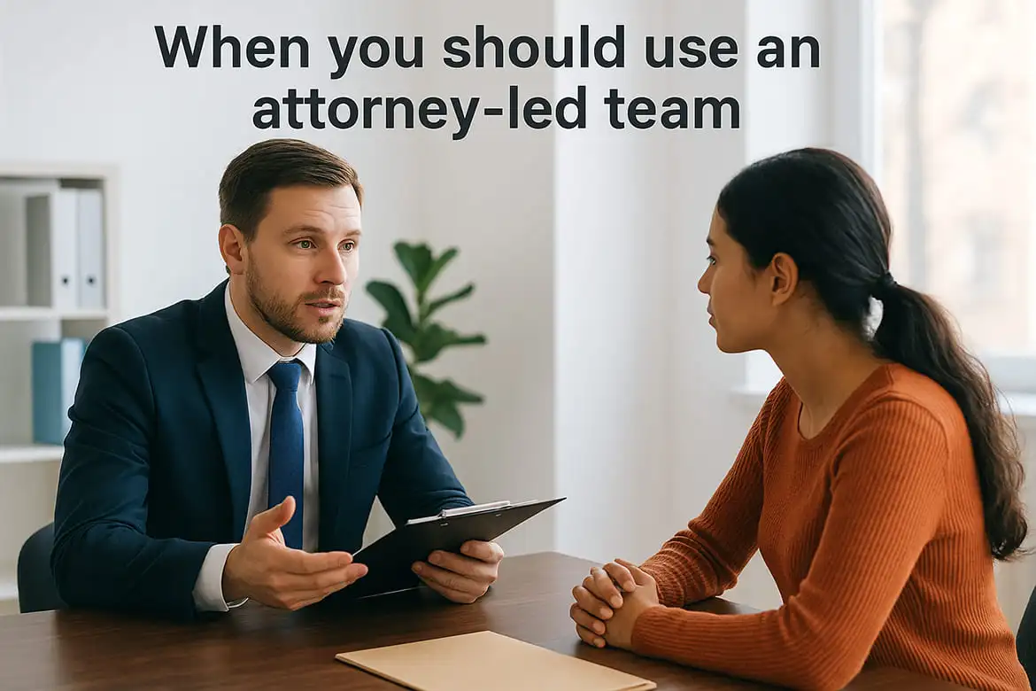 When you should use an attorney-led team